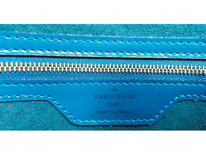 Louis Vuitton St Jacques Tote in pelle blu - vista 15
