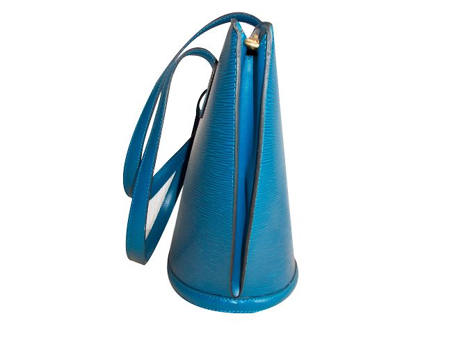 Louis Vuitton St Jacques Tote in pelle blu - vista 2