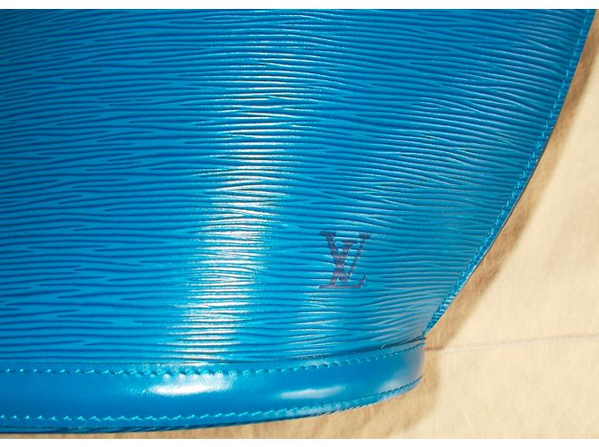 Louis Vuitton St Jacques Tote in pelle blu - vista 7