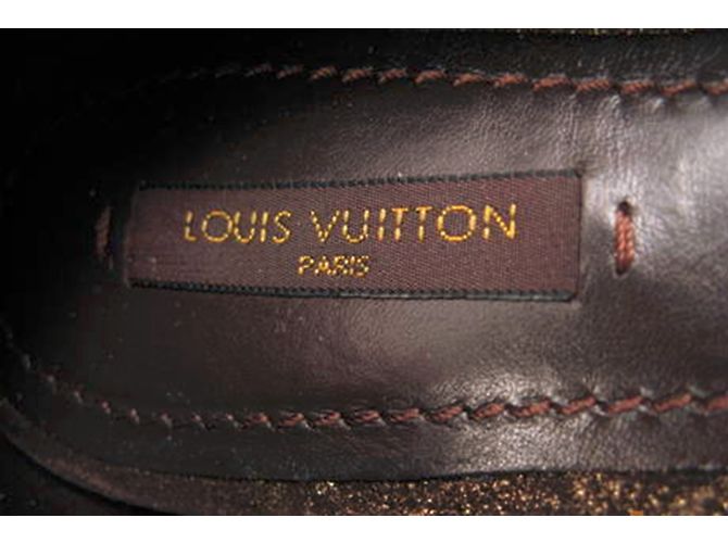 Louis Vuitton Bailarinas de piel marrón dorado Castaño - vista 10