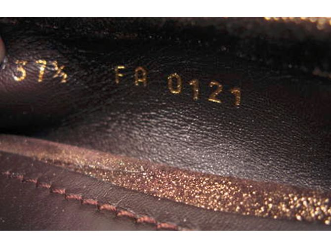 Louis Vuitton Bailarinas de piel marrón dorado Castaño - vista 11