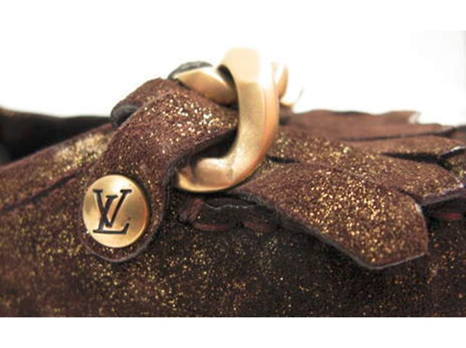 Louis Vuitton Bailarinas de piel marrón dorado Castaño - vista 7