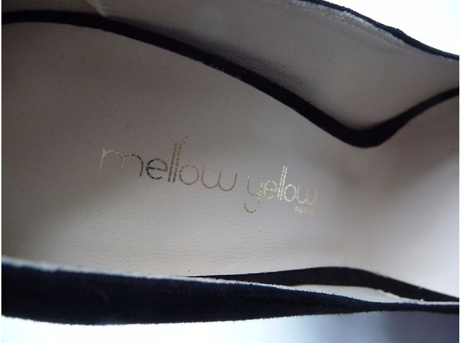 Mellow Yellow Décolleté aperte nere con paillettes 36 Nero - vista 10