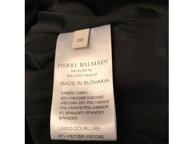 Pierre Balmain Schwarzes Viskose Kleid - Ansicht 8