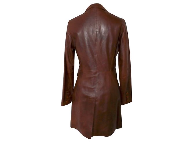 Abrigo Oakwood de cuero marrón Talla S Castaño - vista 2