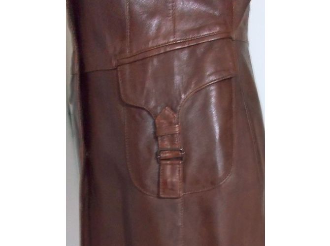 Abrigo Oakwood de cuero marrón Talla S Castaño - vista 6