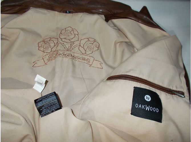 Abrigo Oakwood de cuero marrón Talla S Castaño - vista 9