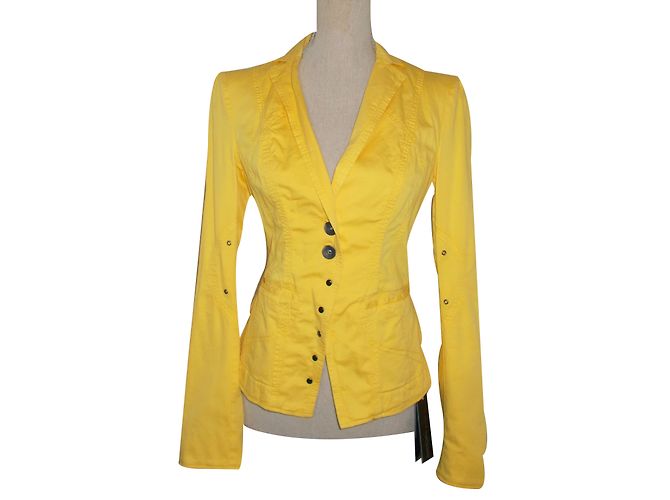 Chaqueta Blazer Marc Cain Amarilla Algodón Amarillo - vista 2