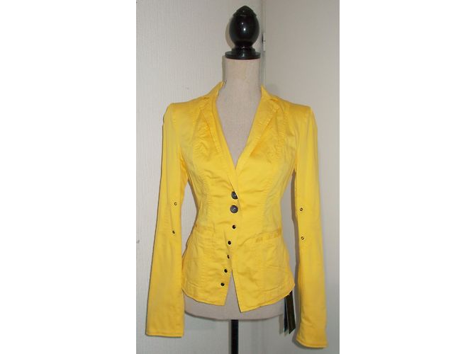 Chaqueta Blazer Marc Cain Amarilla Algodón Amarillo - vista 3