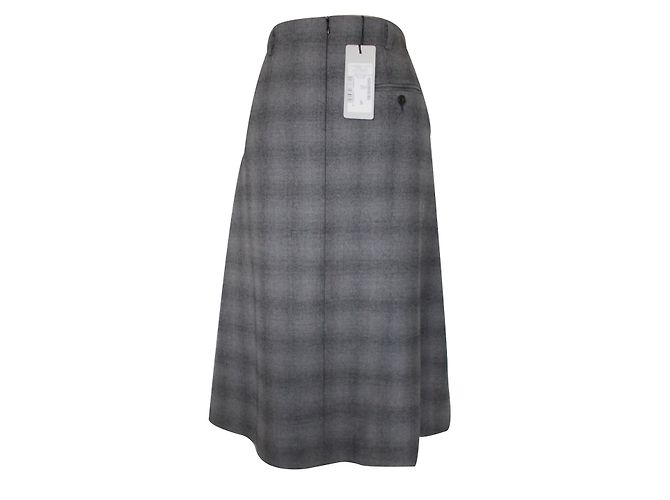 Falda René Lezard de lana gris - vista 2