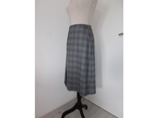 Falda René Lezard de lana gris - vista 5
