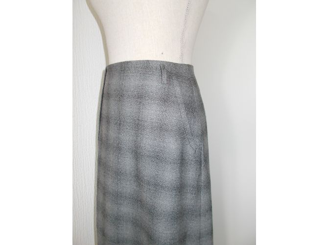 Falda René Lezard de lana gris - vista 6