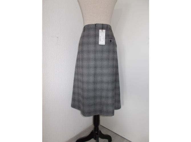Falda René Lezard de lana gris - vista 7