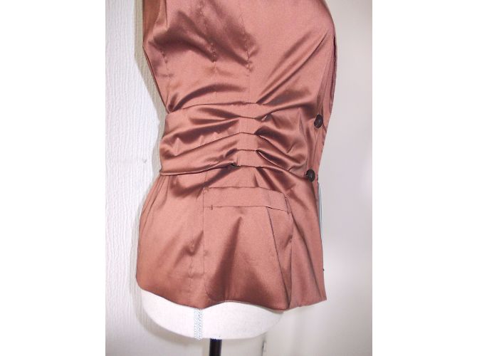 René Lezard Jacke Glänzend Braun Größe 36 - Ansicht 5