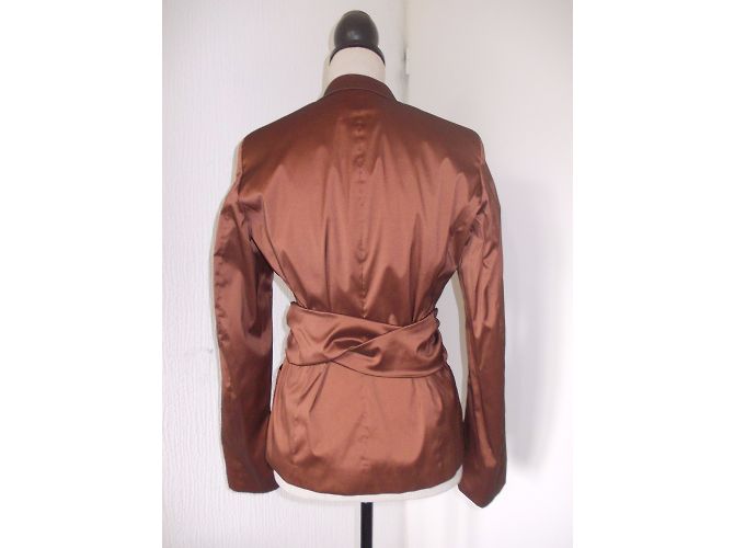 René Lezard Jacke Glänzend Braun Größe 36 - Ansicht 6