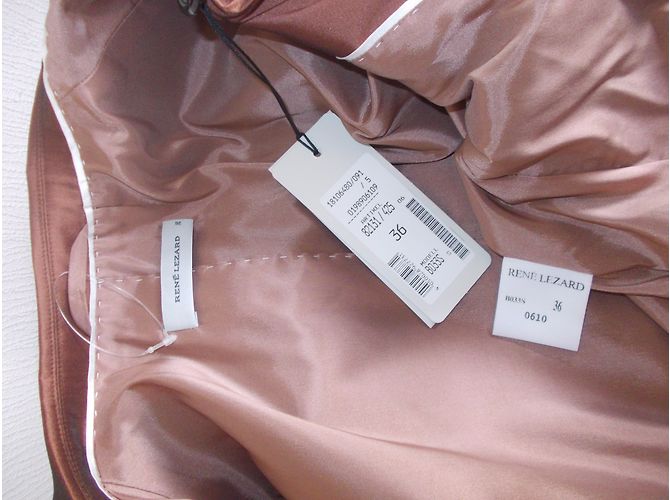 René Lezard Jacke Glänzend Braun Größe 36 - Ansicht 7