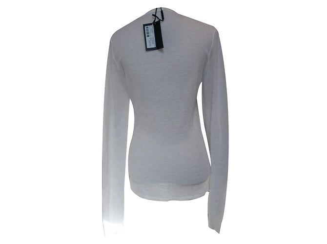 Calvin Klein Strickpullover aus Kaschmir und Seide Ecru Aus weiß - Ansicht 2
