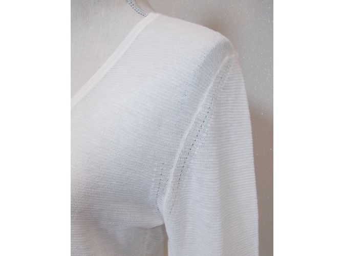 Calvin Klein Strickpullover aus Kaschmir und Seide Ecru Aus weiß - Ansicht 6