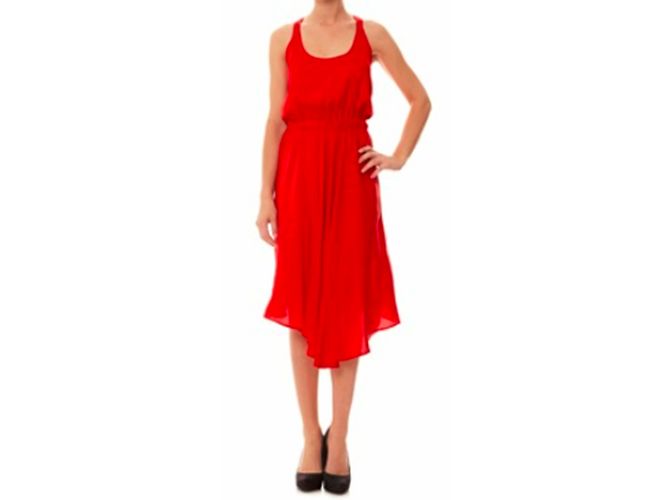 Calvin Klein Kleid Rot Viscose - Ansicht 2