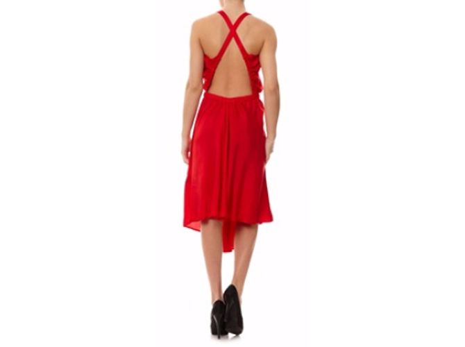 Calvin Klein Kleid Rot Viscose - Ansicht 3