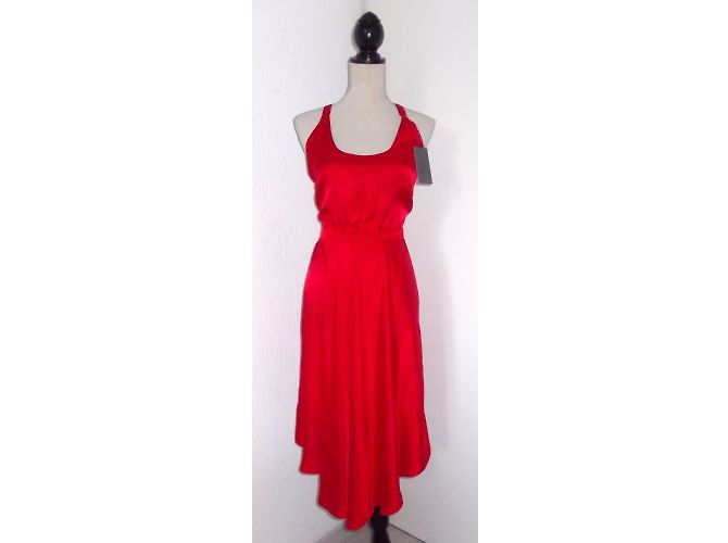 Calvin Klein Kleid Rot Viscose - Ansicht 4