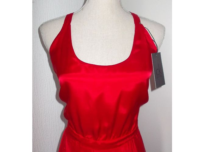 Calvin Klein Kleid Rot Viscose - Ansicht 5