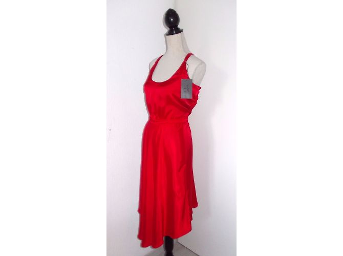 Calvin Klein Kleid Rot Viscose - Ansicht 6