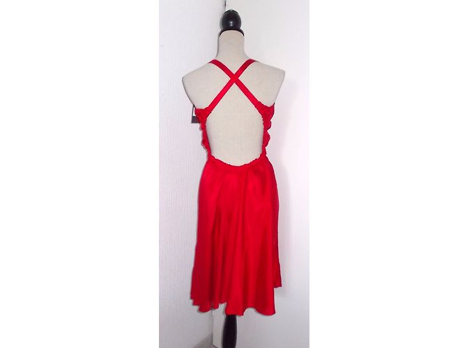 Calvin Klein Kleid Rot Viscose - Ansicht 8
