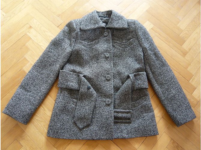 Chaqueta Carven de tweed de lana con cinturón - vista 4