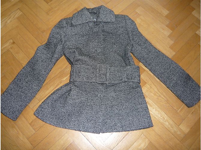 Chaqueta Carven de tweed de lana con cinturón - vista 6