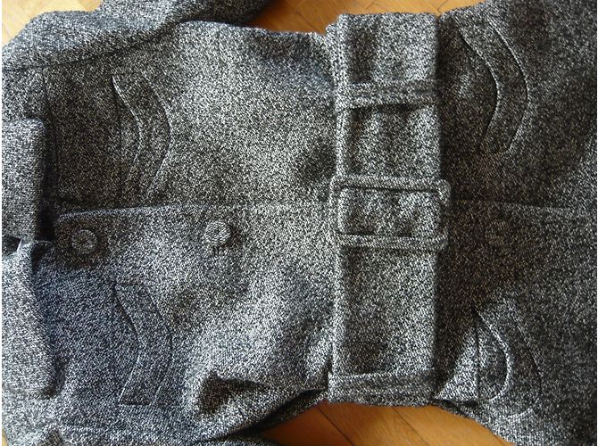 Chaqueta Carven de tweed de lana con cinturón - vista 9
