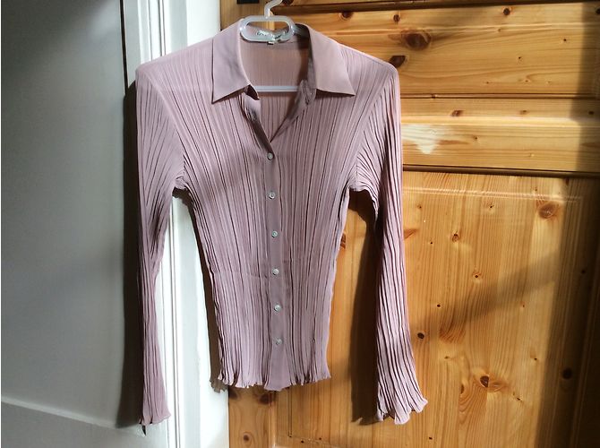 Gerard Darel plissierte Bluse rosa Polyester Größe 36 Pink - Ansicht 3