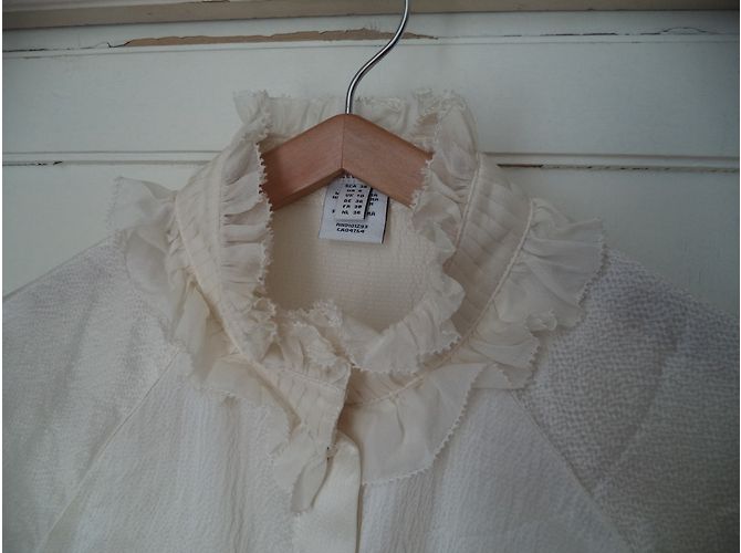 Autre Marque Camicia di seta GANT crema Crudo - vista 3