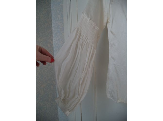 Autre Marque Camicia di seta GANT crema Crudo - vista 5