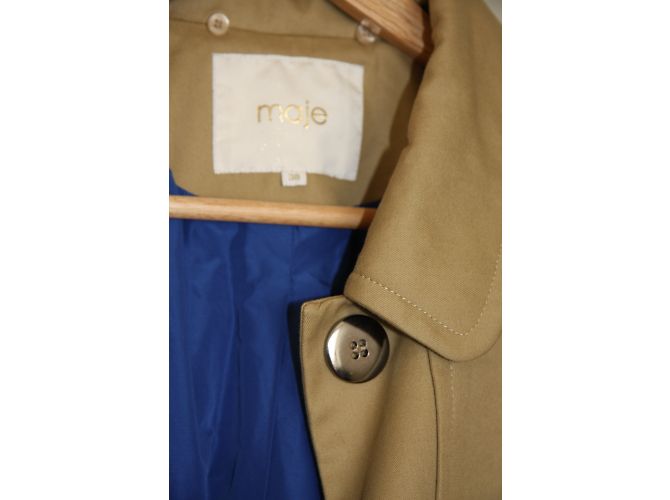 Parka Maje Sahara Beige de Algodón Talla 38 - vista 3