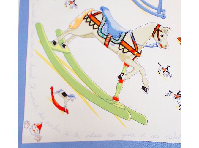 Hermès Silk scarf White Blue Multiple colors - view 8