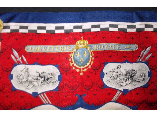 Hermès Louveterie Royale Weiß Rot Blau - Ansicht 10
