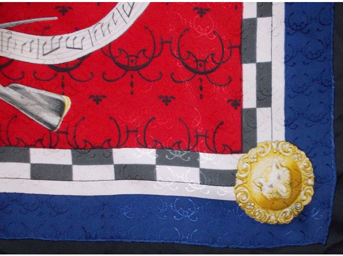 Hermès Louveterie Royale Weiß Rot Blau - Ansicht 11