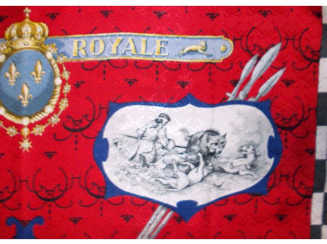 Hermès Louveterie Royale Weiß Rot Blau - Ansicht 9