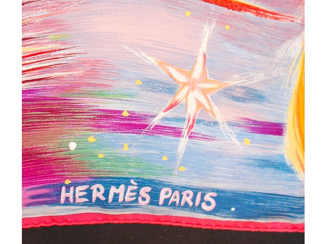 Hermès Lenços de seda Roxo - vista 4