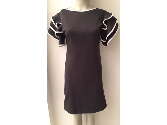 Autre Marque Vestido de algodón gris Fashion Mark - vista 3