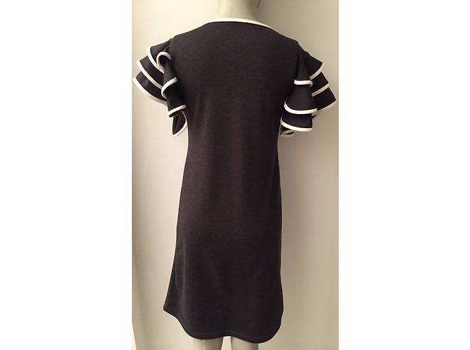 Autre Marque Vestido de algodón gris Fashion Mark - vista 4
