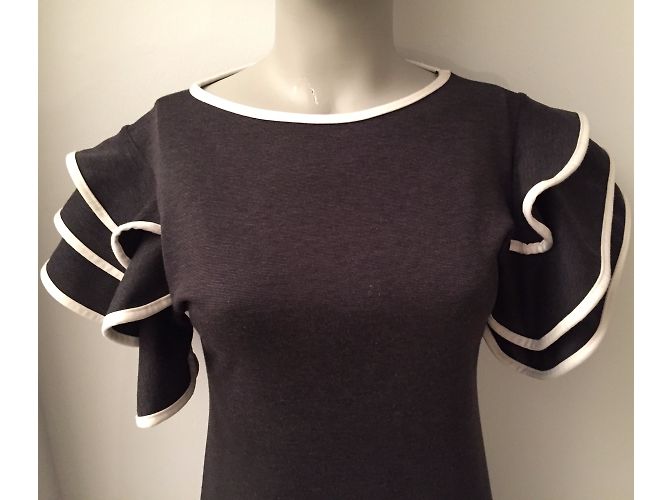 Autre Marque Vestido de algodón gris Fashion Mark - vista 5