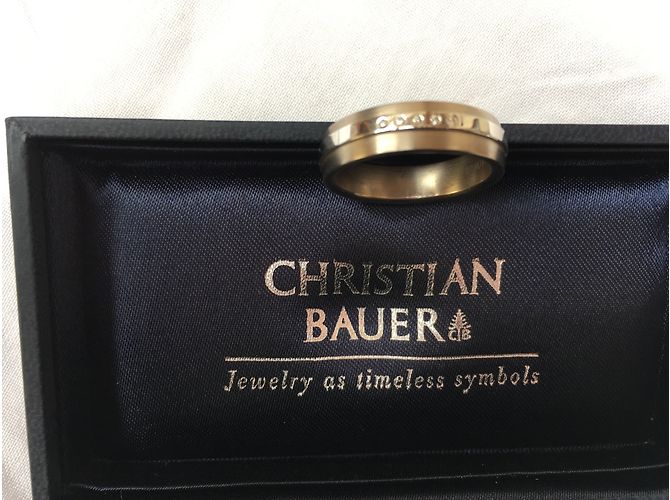 Autre Marque Anello Christian Bauer in platino e oro bianco con diamanti - vista 3