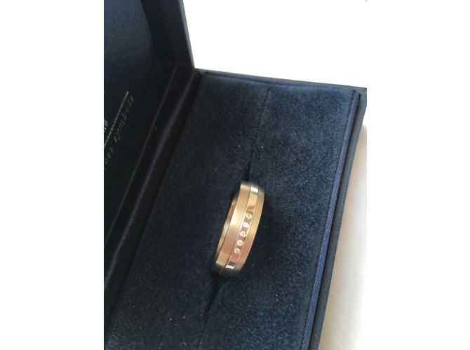Autre Marque Anello Christian Bauer in platino e oro bianco con diamanti - vista 6