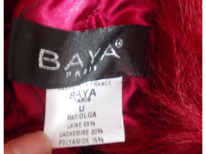 Autre Marque Cappello BAYA Olga Rosso in Lana Cashmere e Pelliccia di Volpe - vista 6