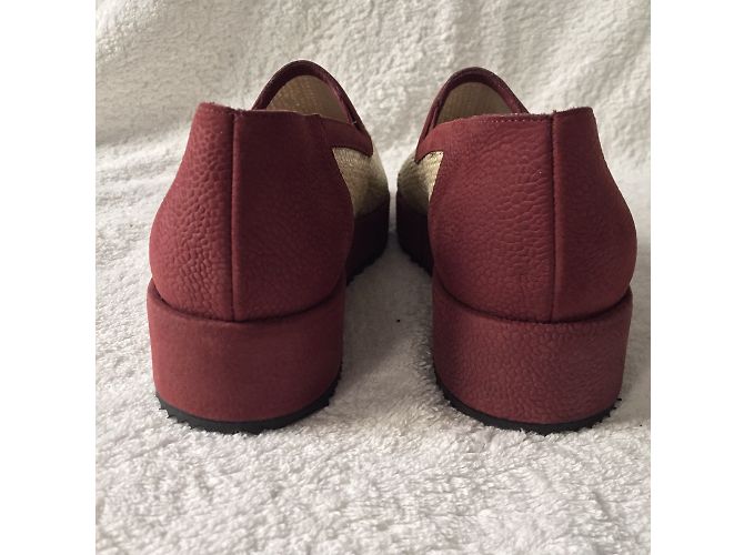 Autre Marque Espadrillas New Kid in pelle bordeaux Bordò - vista 6