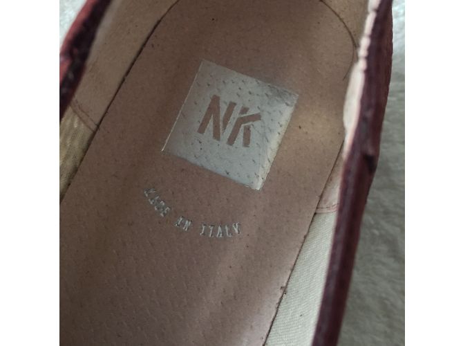 Autre Marque Espadrillas New Kid in pelle bordeaux Bordò - vista 7