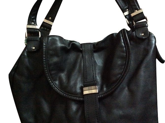 Borsa a mano Lancel Frasques XL in pelle nera Nero - vista 2