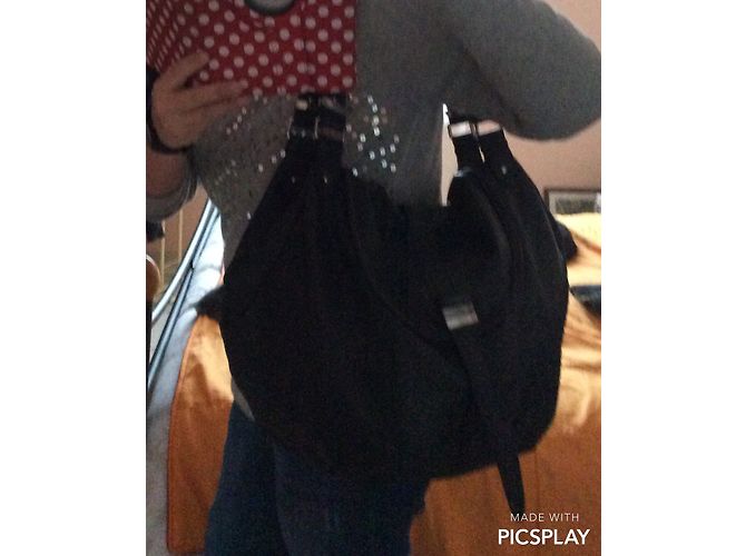 Borsa a mano Lancel Frasques XL in pelle nera Nero - vista 6